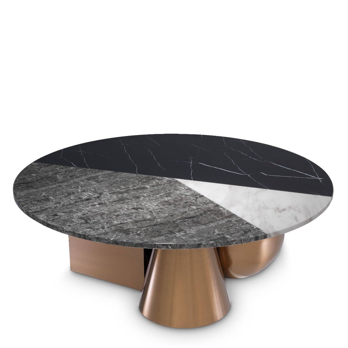 Tricolori Coffee Table in Brushed Copper