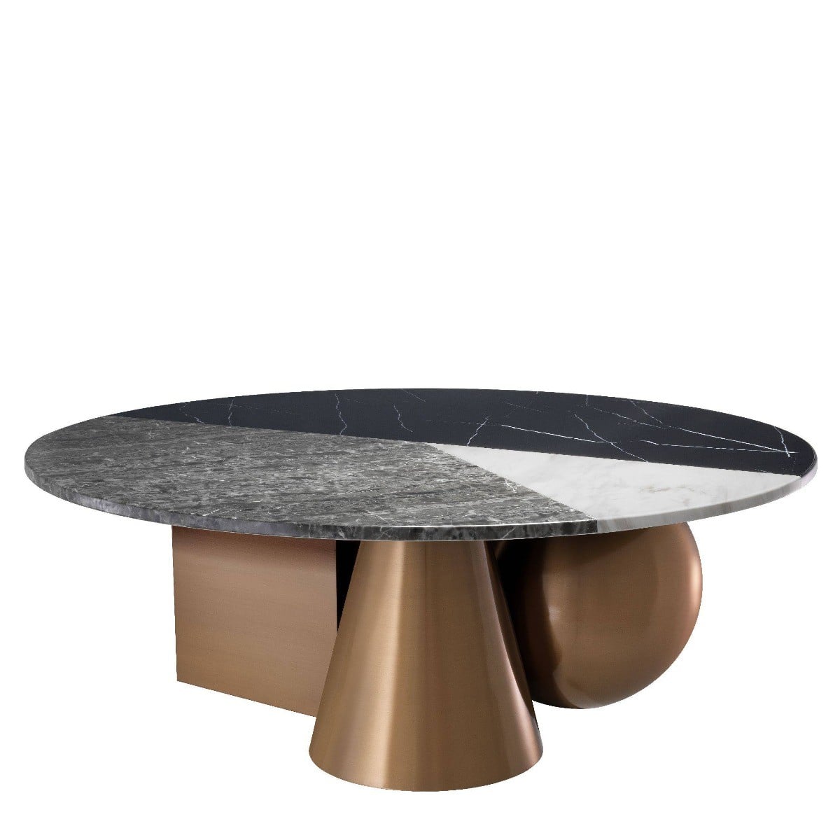 Tricolori Coffee Table in Brushed Copper