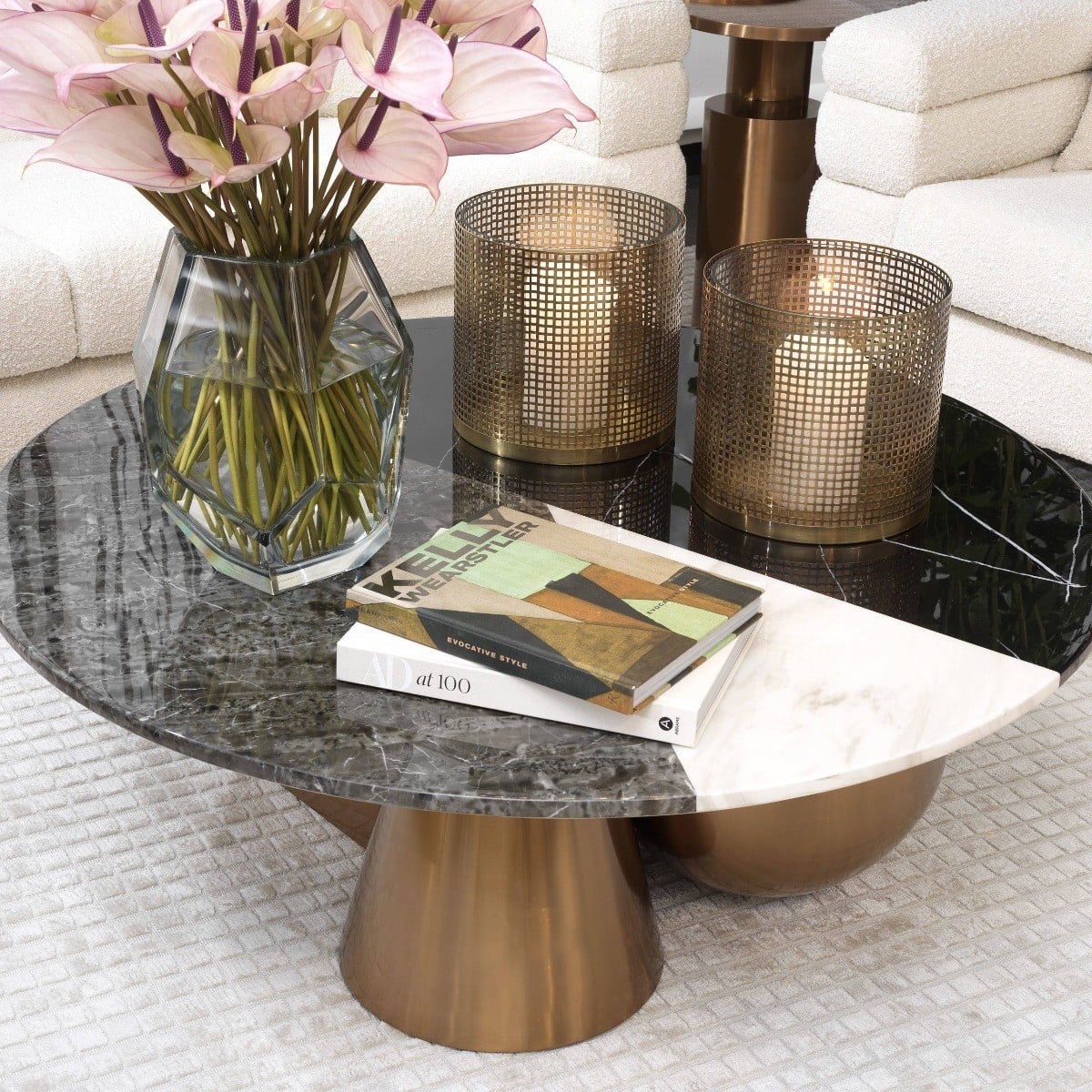 Tricolori Coffee Table in Brushed Copper