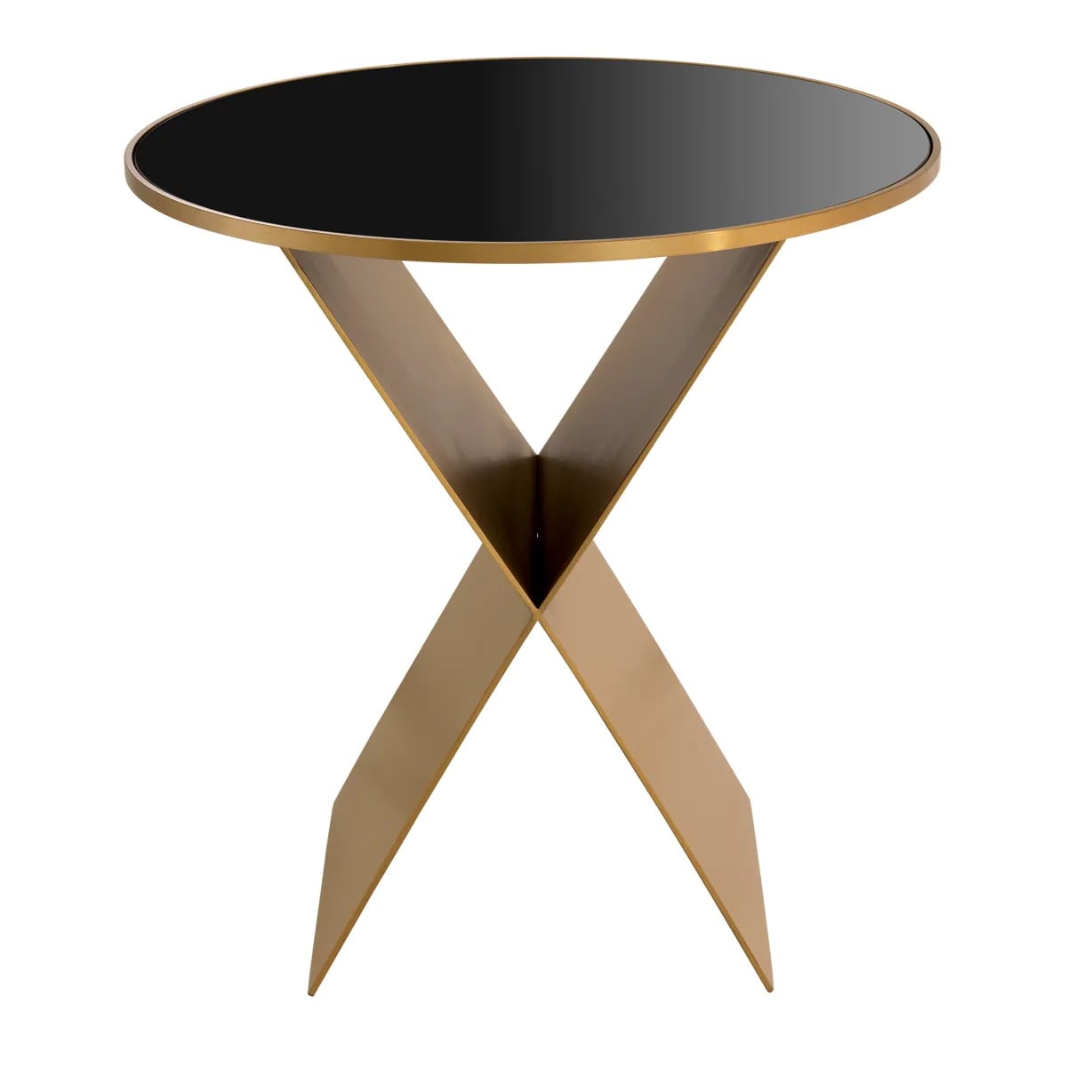 Fitch Side Table in Brushed Brass - Small