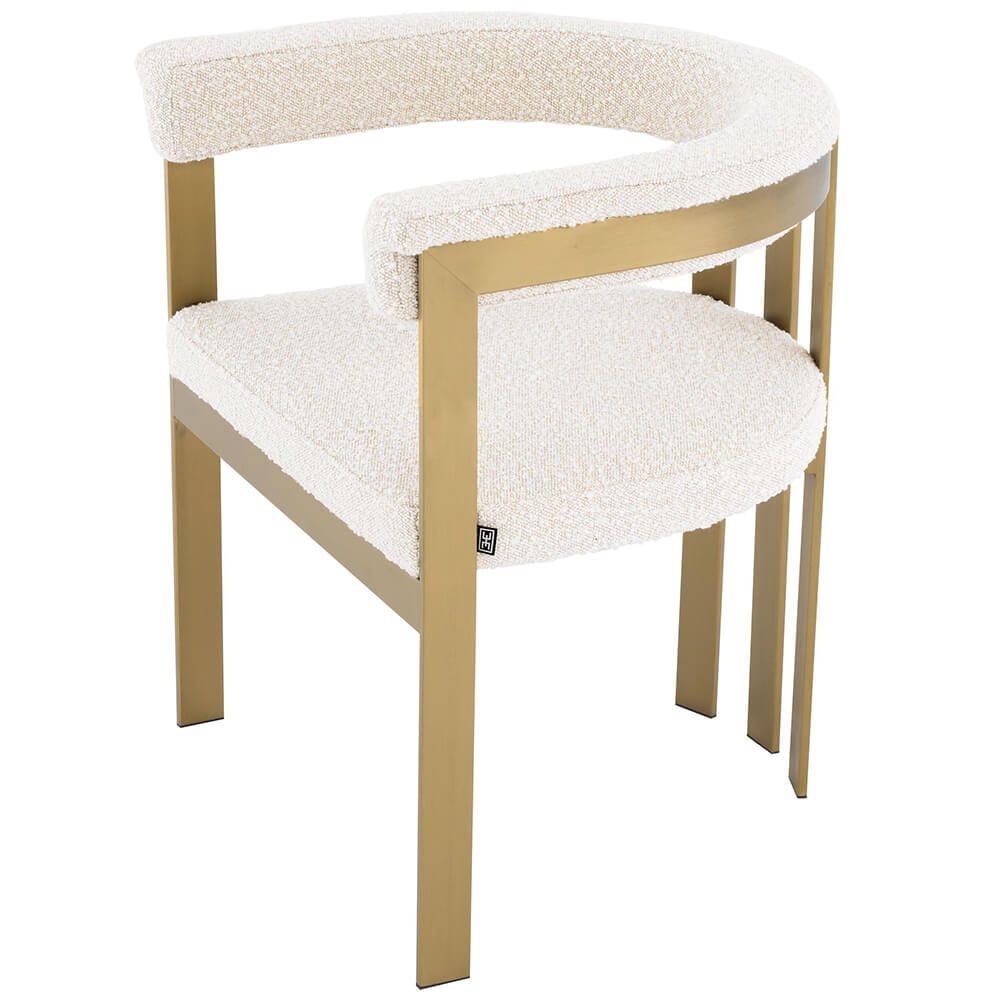 Clubhouse Dining Chair in Boucle Cream
