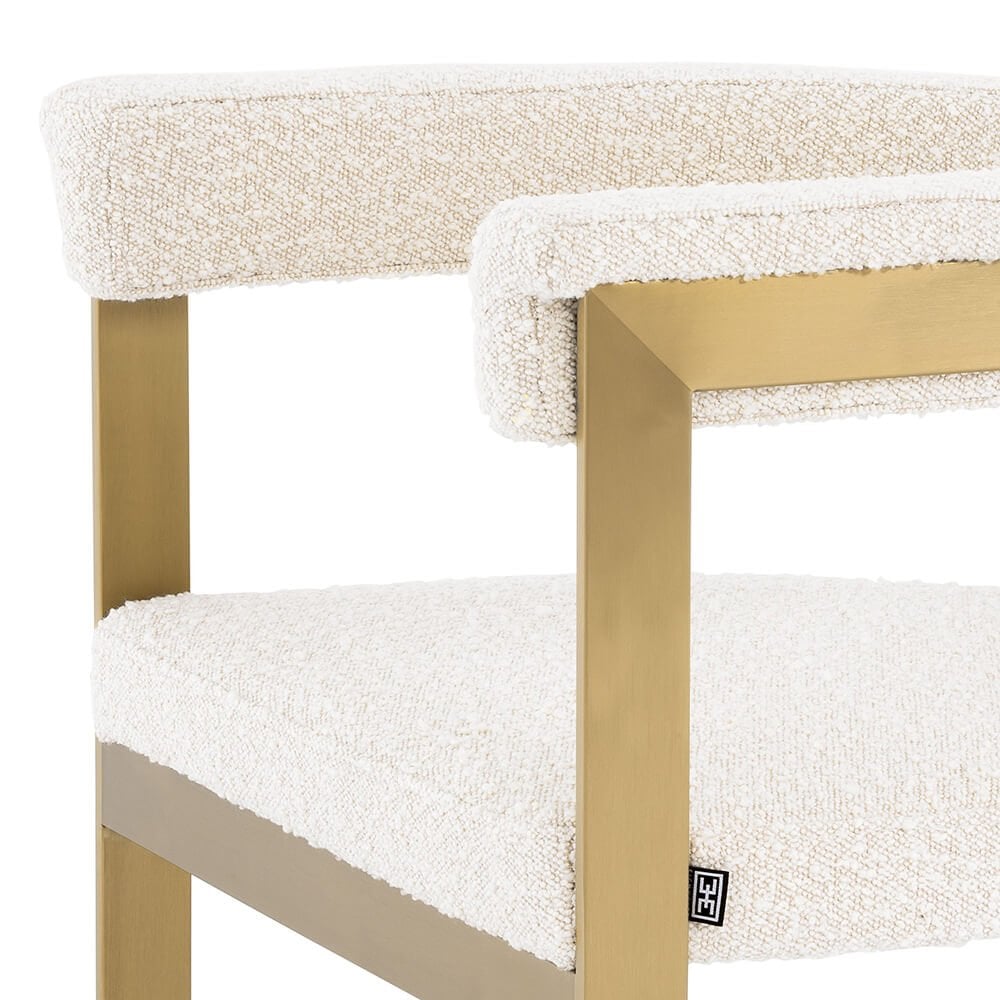 Clubhouse Dining Chair in Boucle Cream