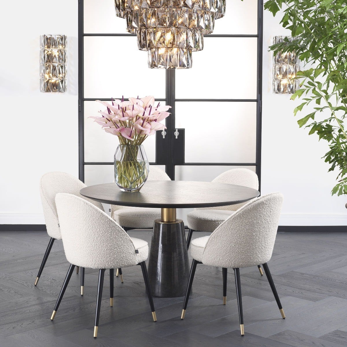 Cooper Dining Chair in Boucle Cream - Set of 2
