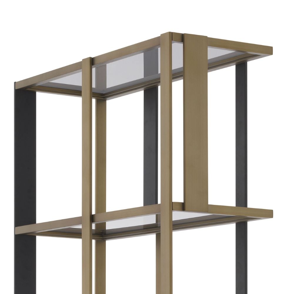 Clio Shelving Unit in Brushed Brass