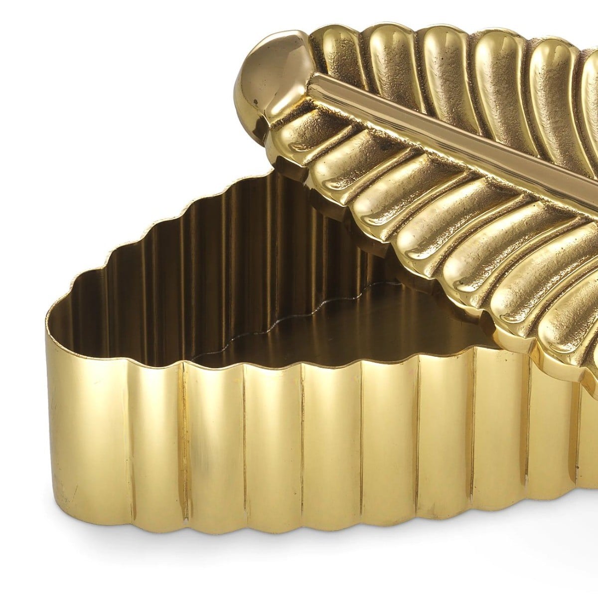 La Plume Box in Polished Brass