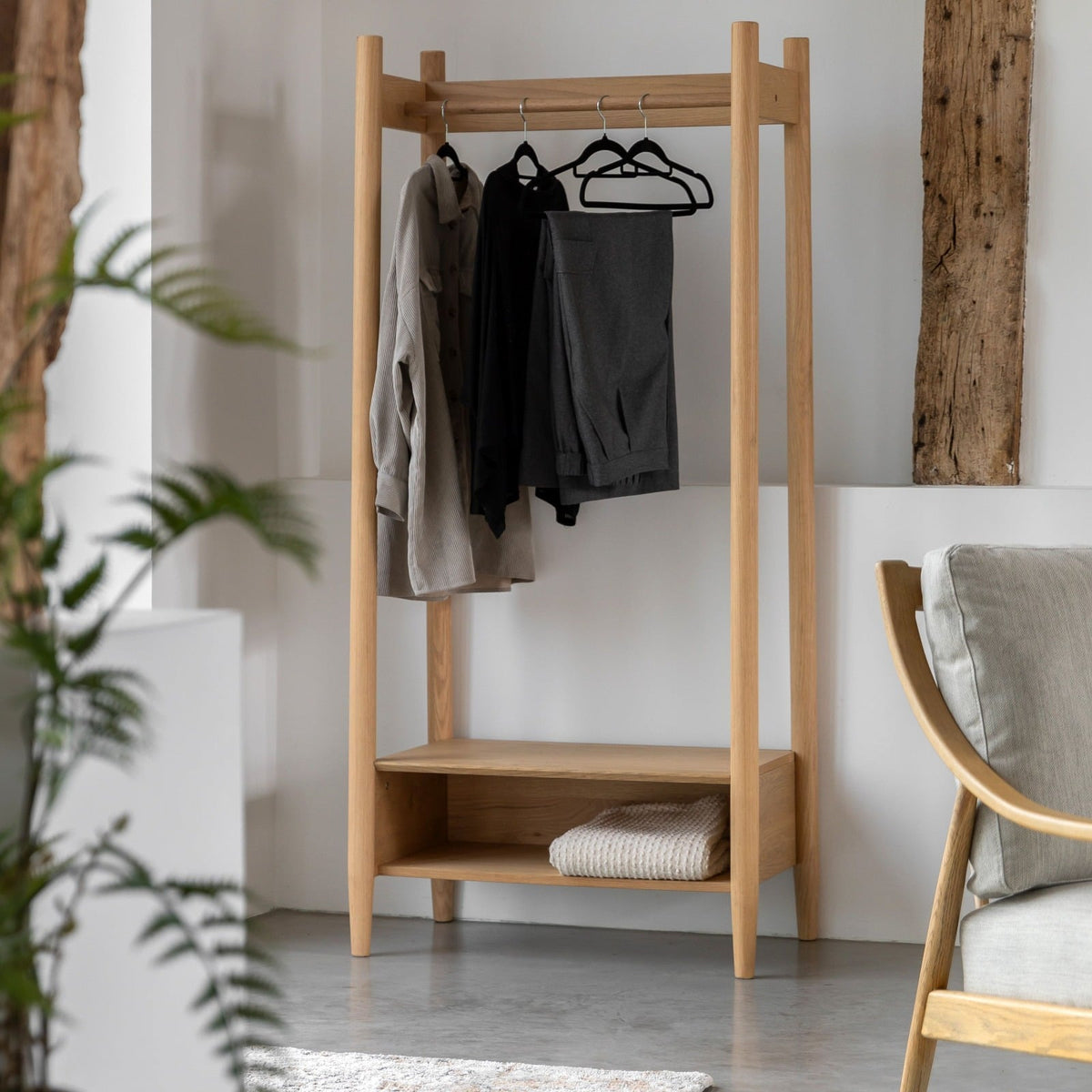 Heath Open Wardrobe in Natural