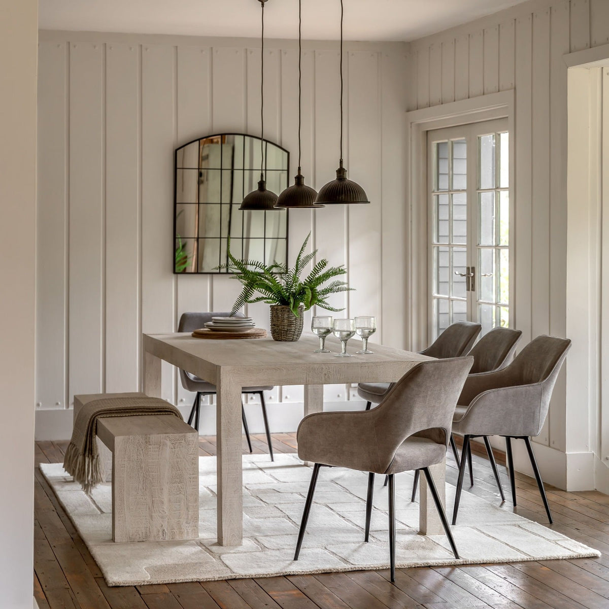 Wisconsin Dining Table in Whitewash - 200cm