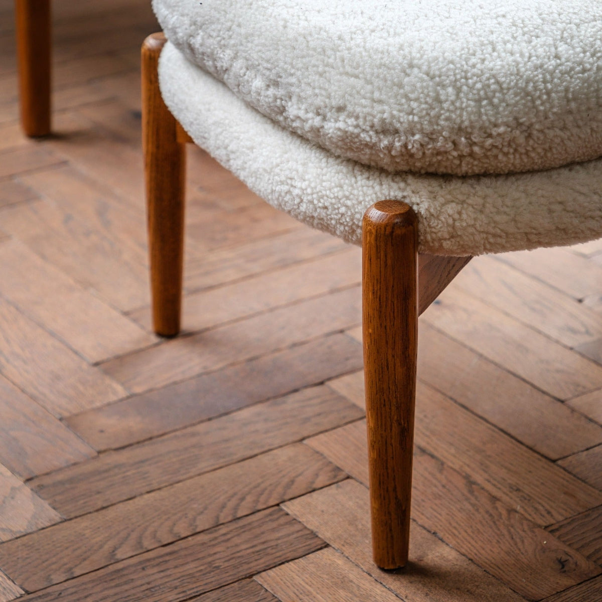 York Footstool in Sheepskin