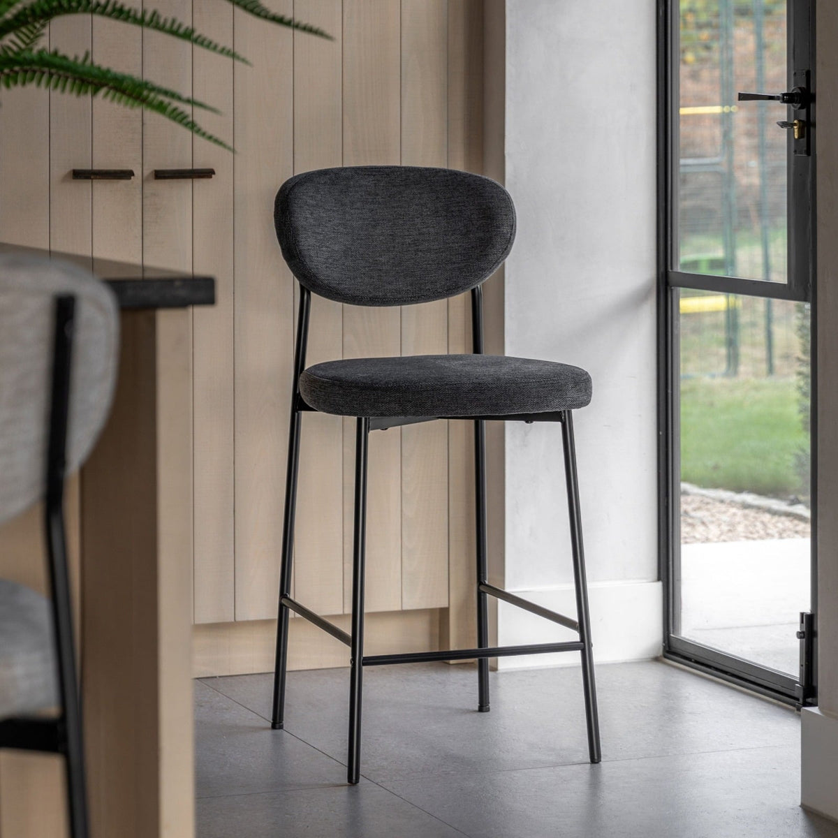 Otto Counter Stool in Charcoal Set of 2
