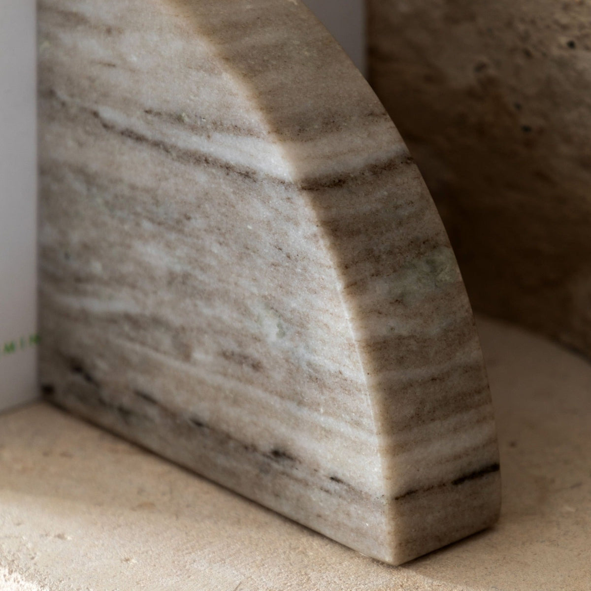 Tamera Marble Bookend in Sandstone Set of 2