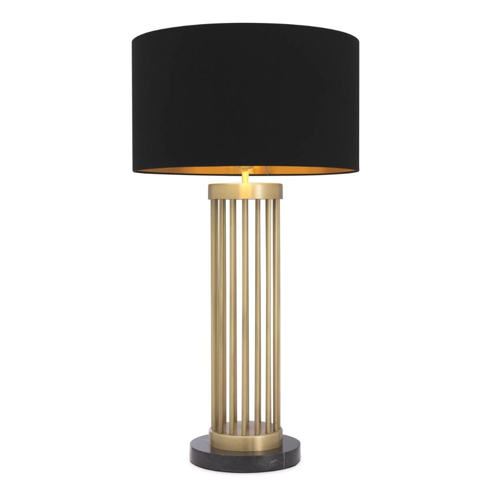 Condo Table Lamp with Black Shade