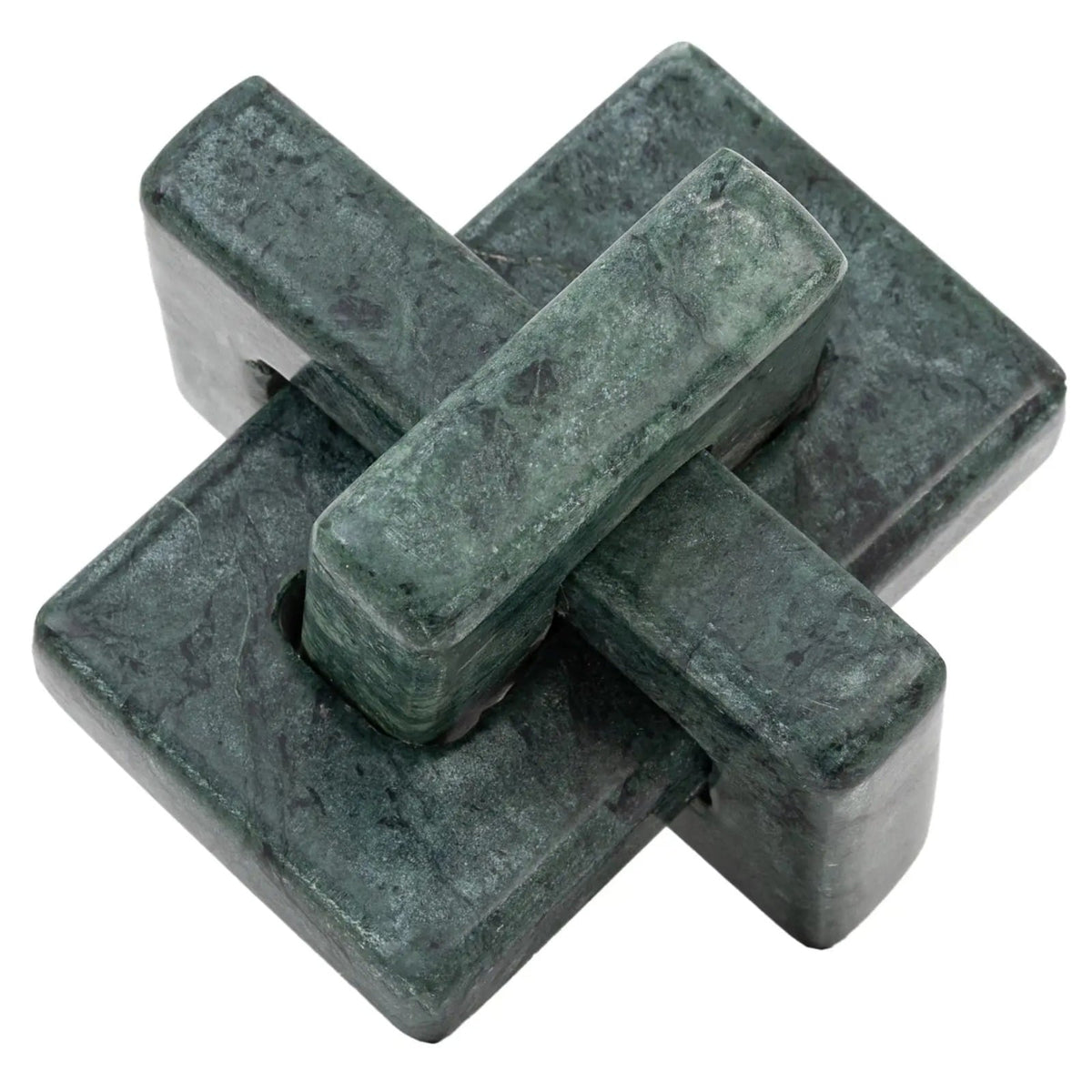 Amadora Marble Link Ornament in Green