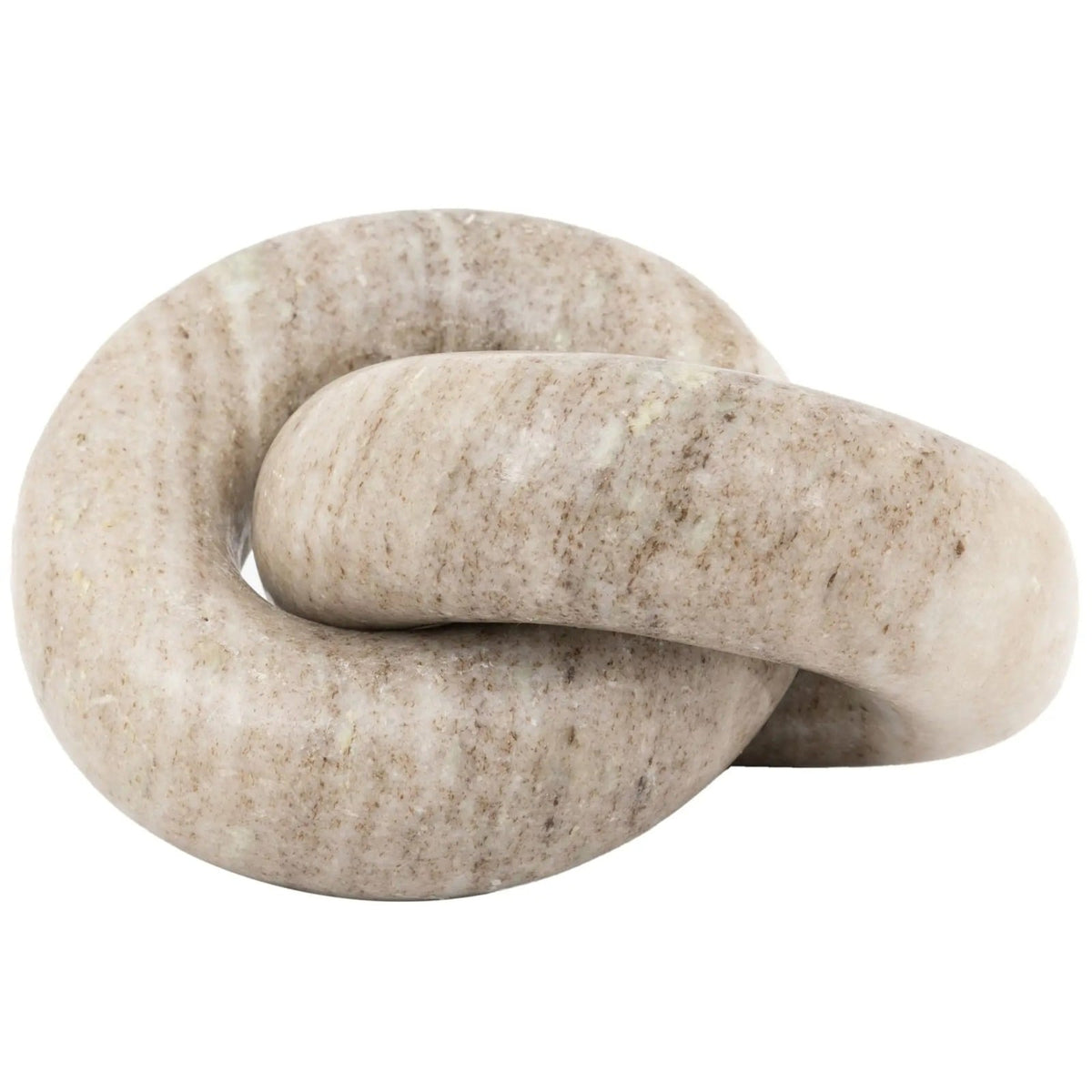 Avila Marble Circle Link Ornament in Sandstone