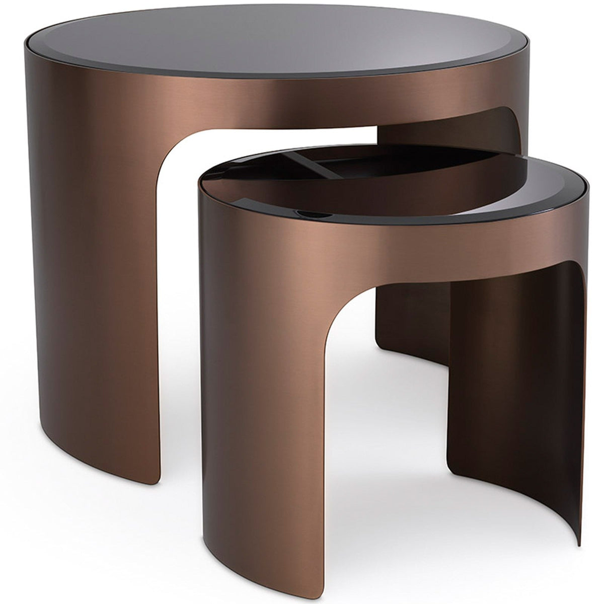 Piemonte Side Table in Brushed Copper - Set of 2