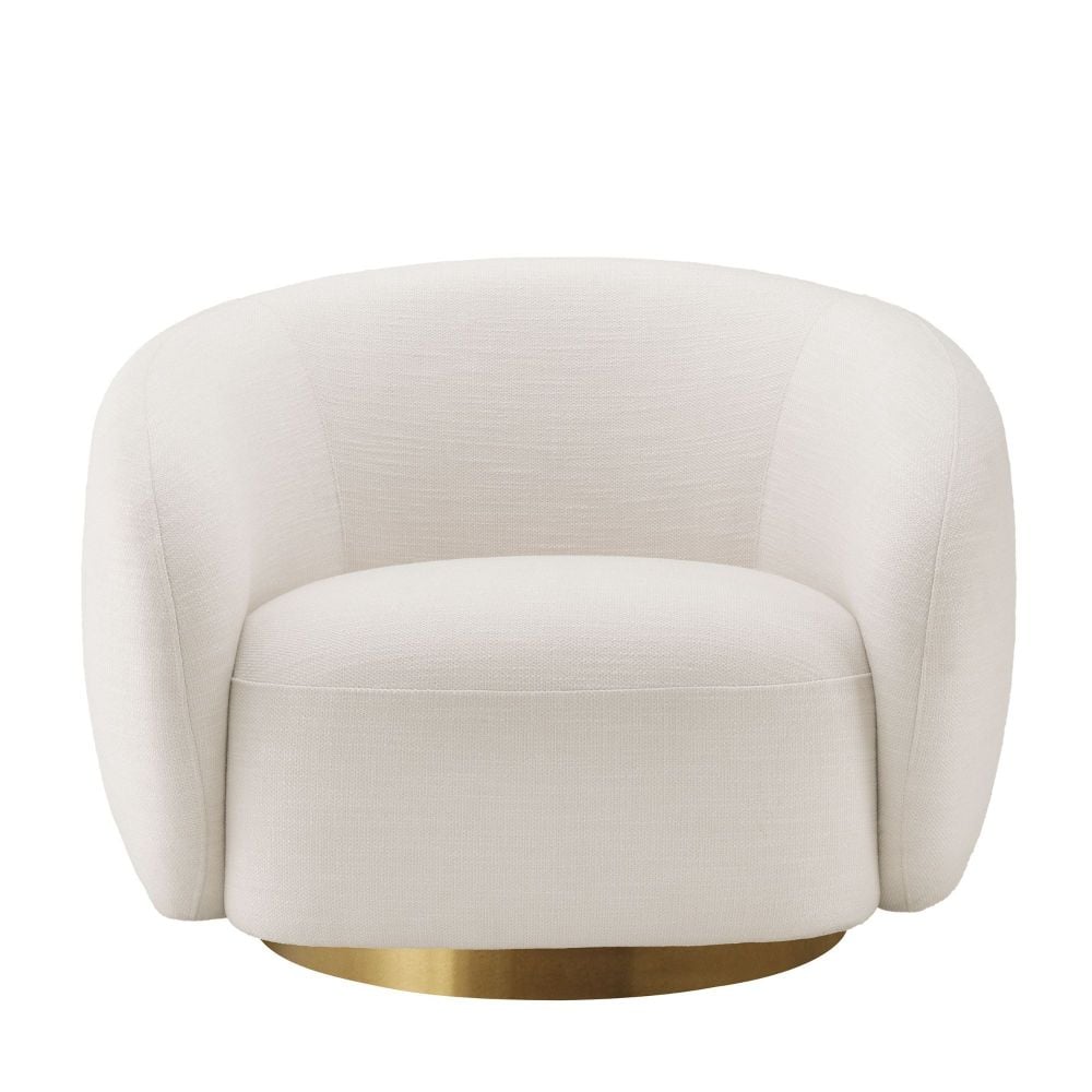 Brice Swivel Chair in White