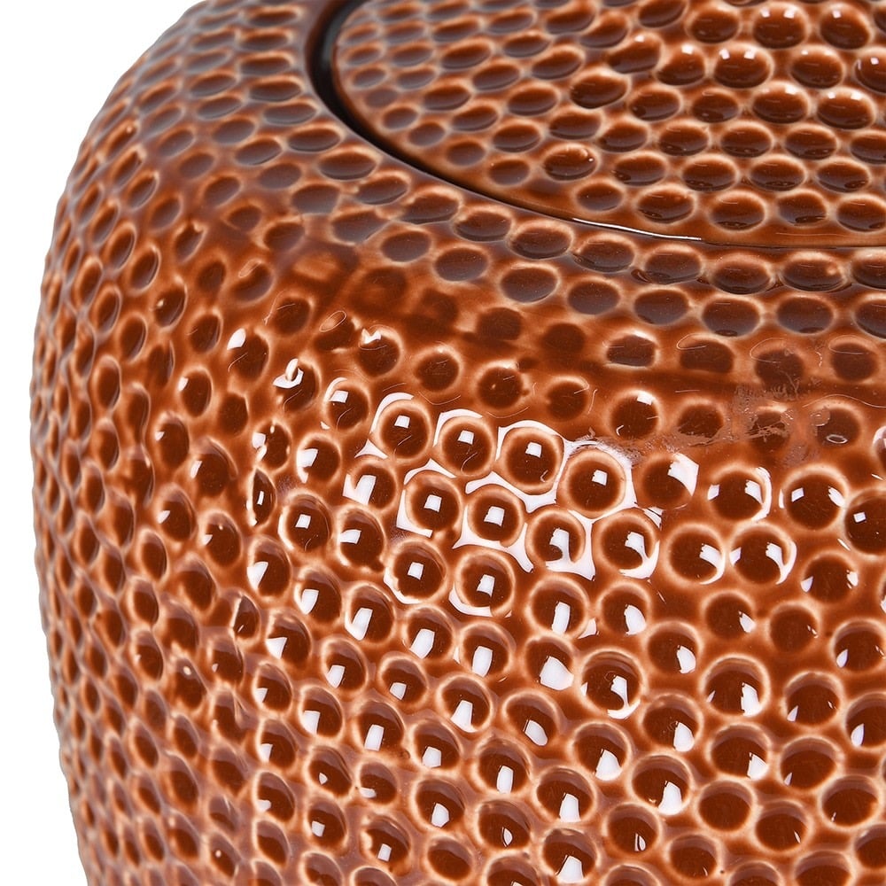 Orange Red Mosaic Jar