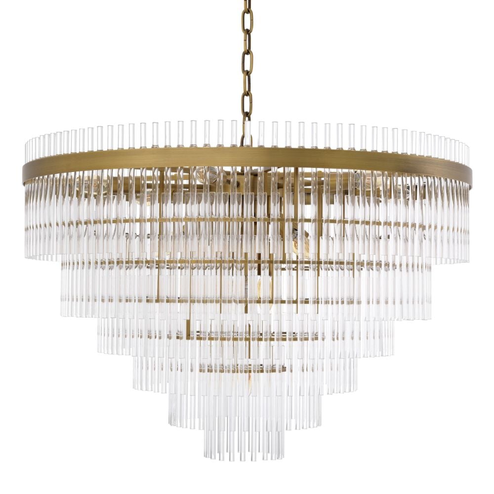 East Chandelier Single in Brass