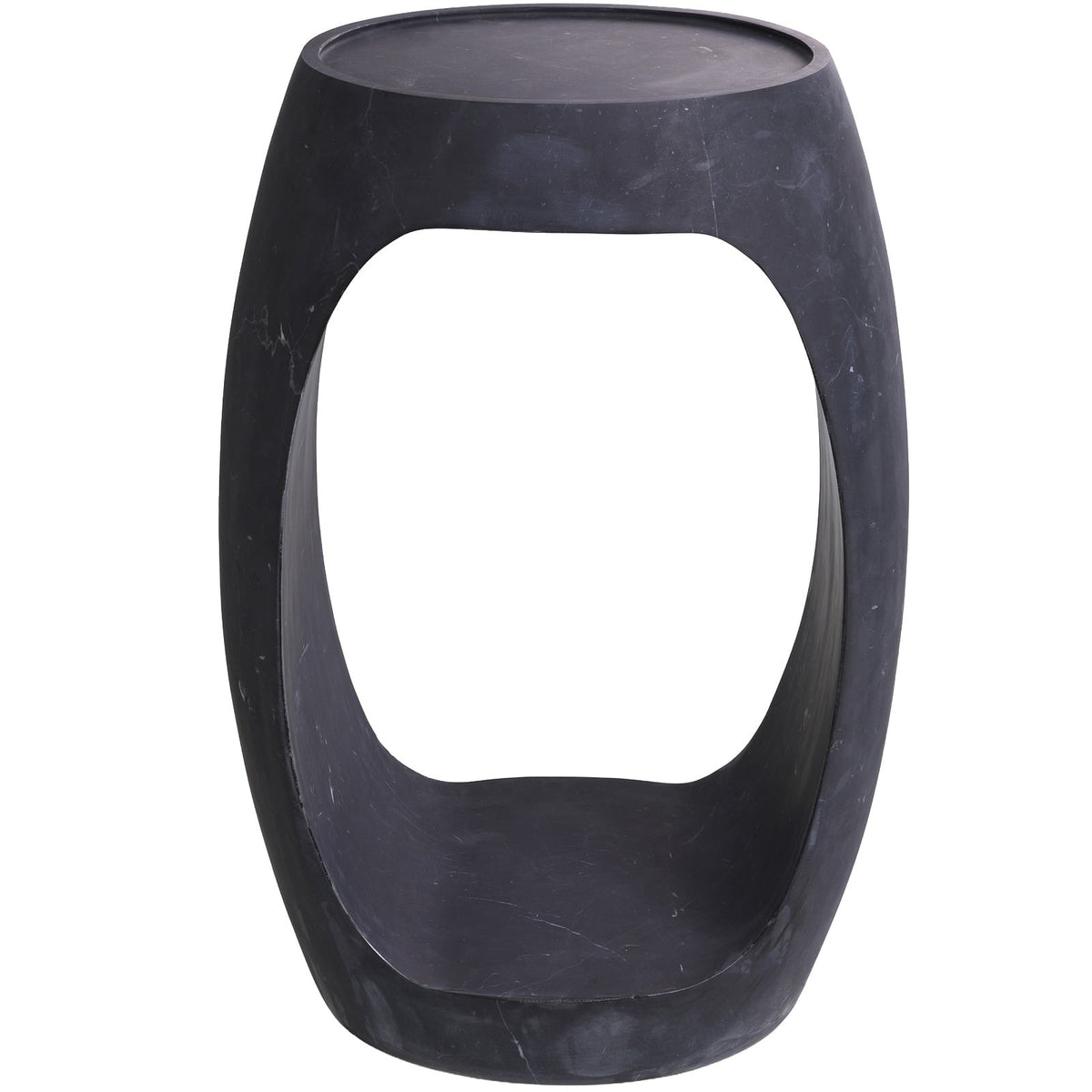 Clipper Side Table in Black Marble