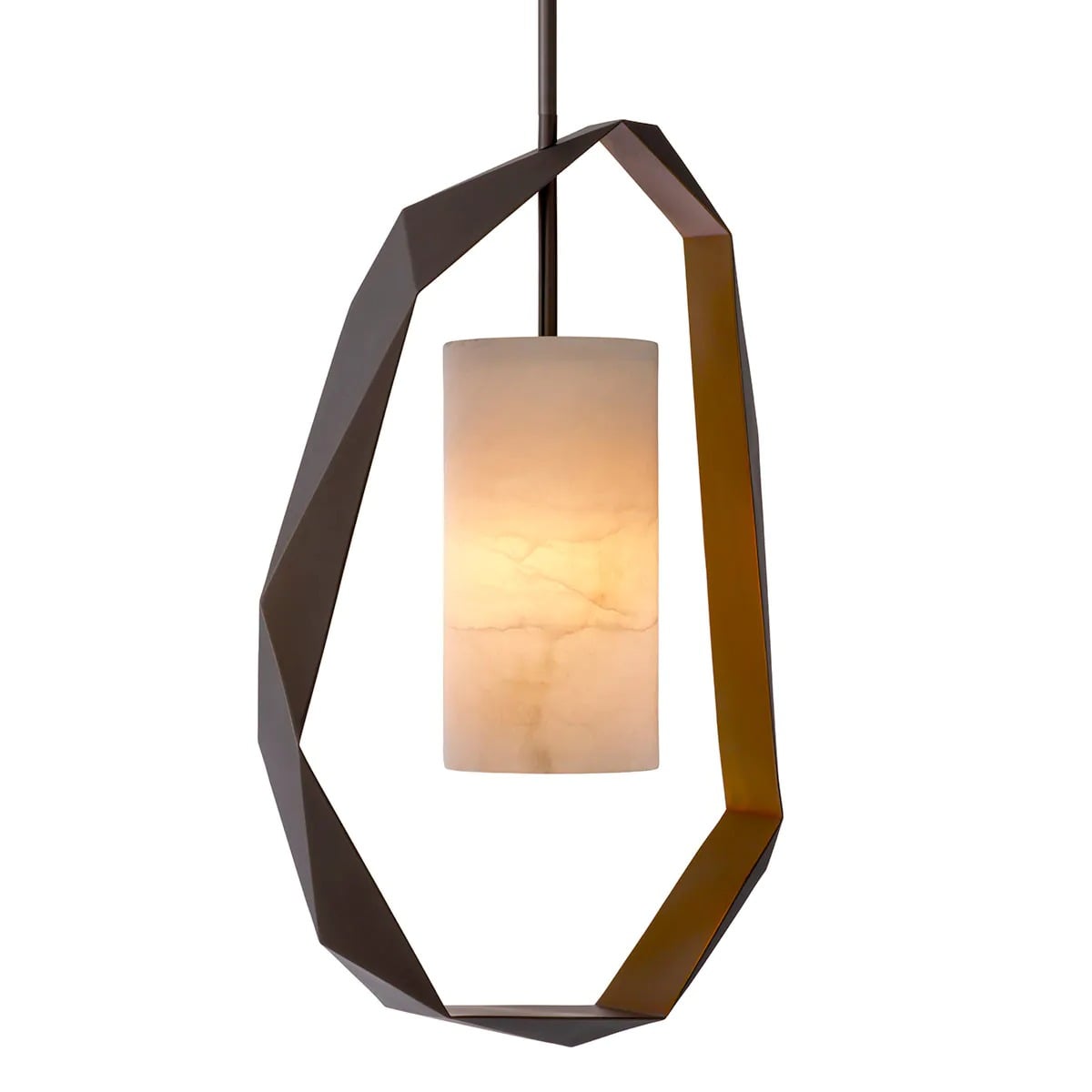 Chandelier Santos in Gunmetal and Alabaster