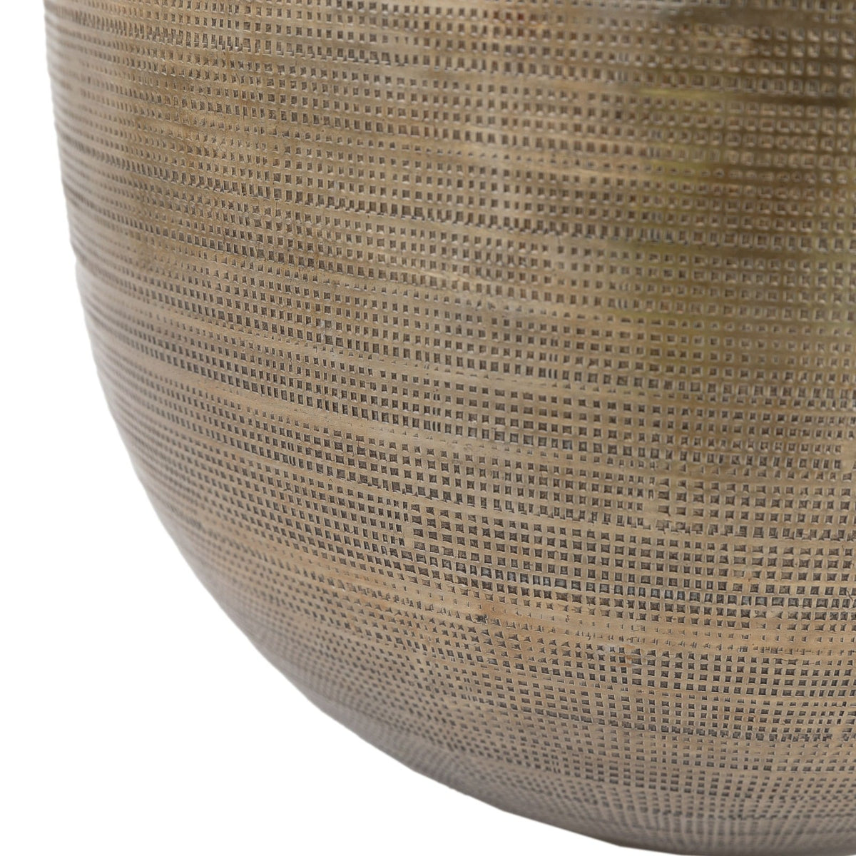 Zahara Hammered Metal Vase Antique Brass Small
