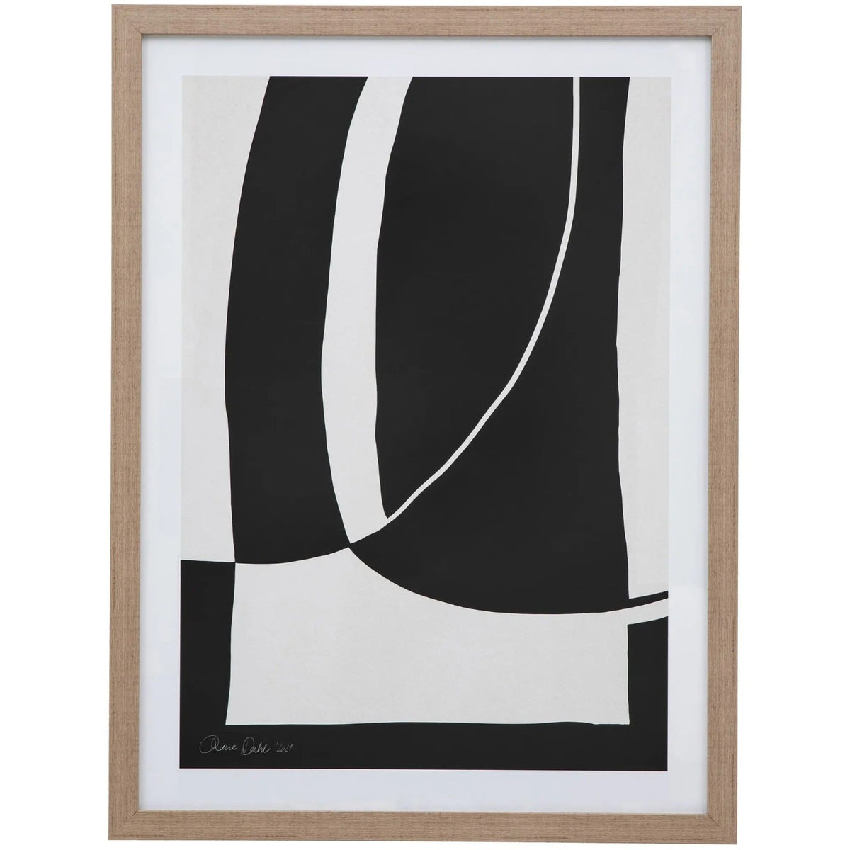Abstract Noir et Blanc Framed Art