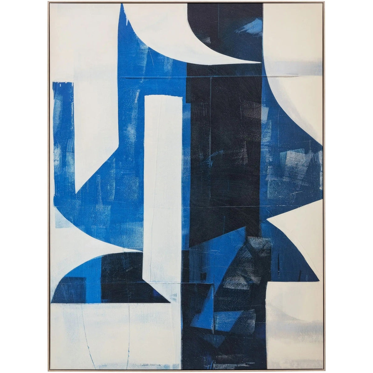 Cobalt Abstract Framed Canvas