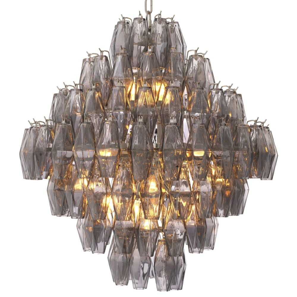 Benini Chandelier in Smoke Glass - Large