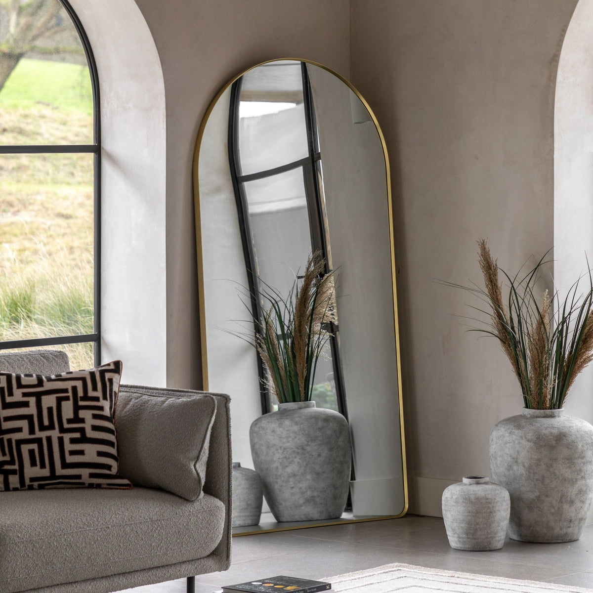Holworth Arch Mirror in Gold - Large