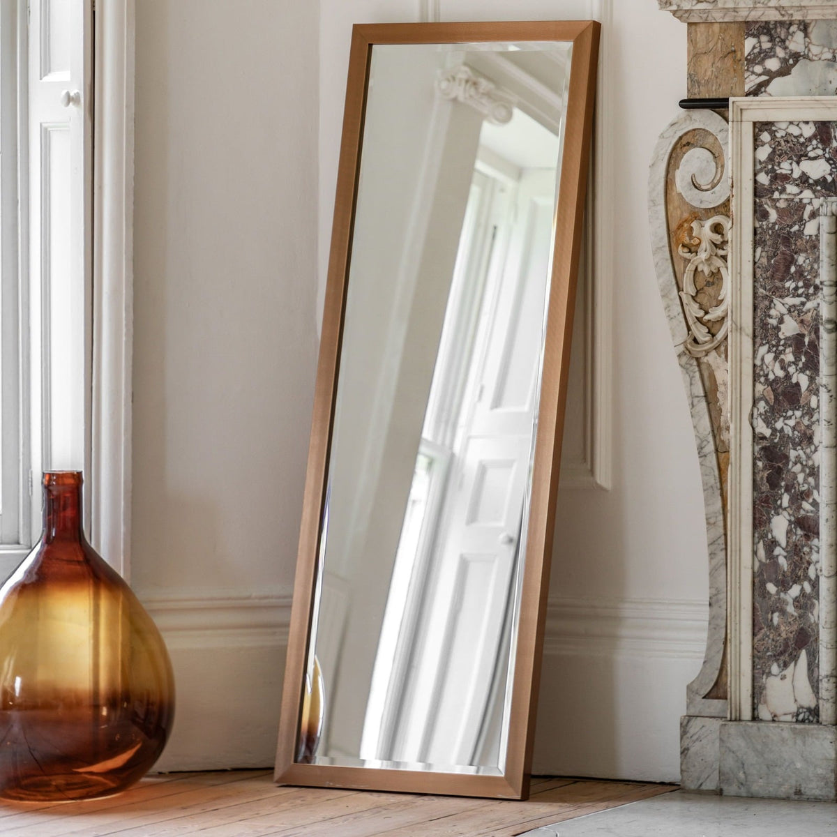 Wallace Leaner Mirror in Bronze