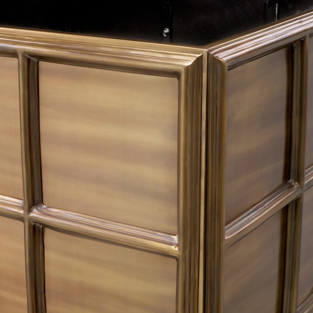 Grid Planter in Vintage Brass - Large