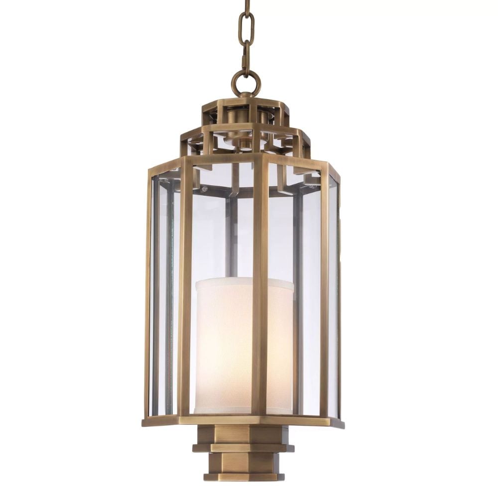 Monticello Ceiling Lantern in Brass - Small