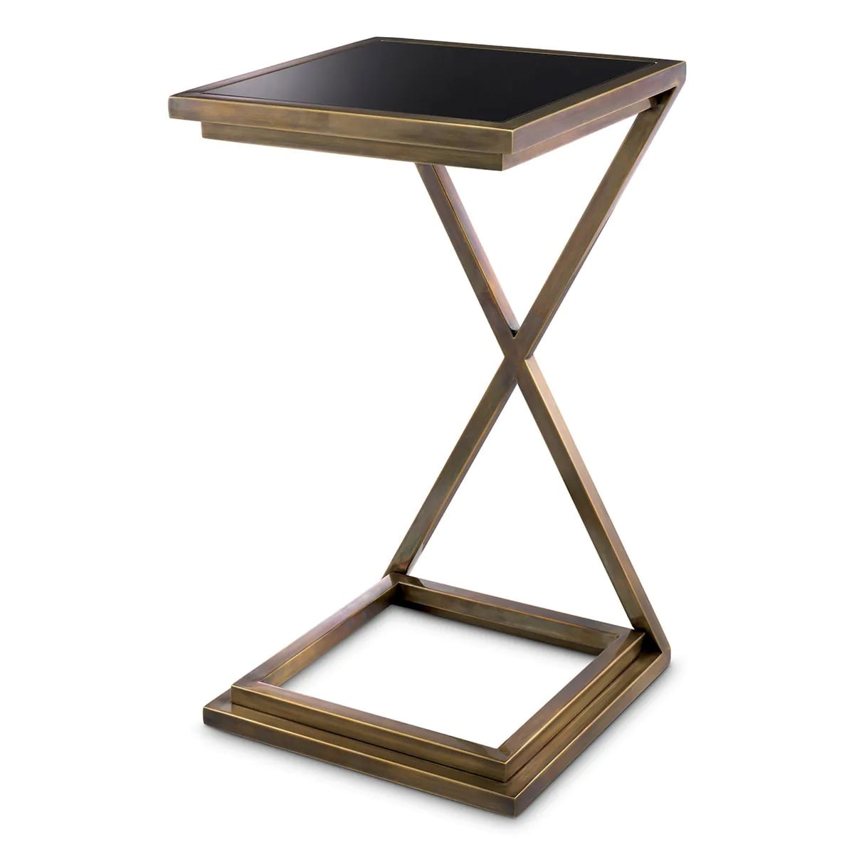 Side Table Cross in Vintage Brass