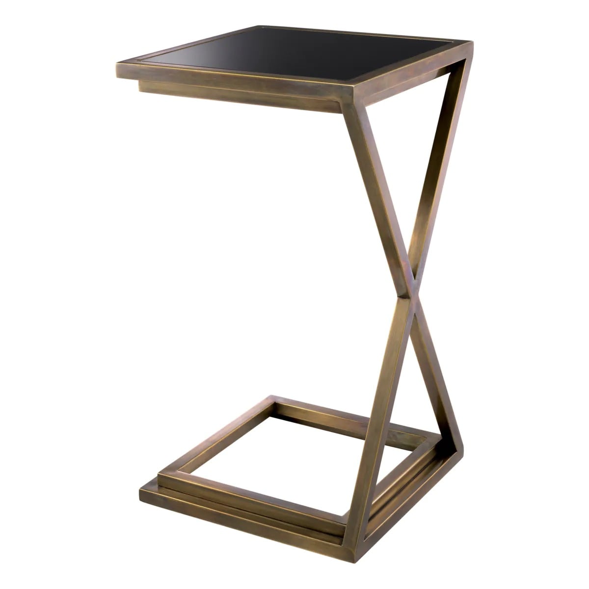 Side Table Cross in Vintage Brass