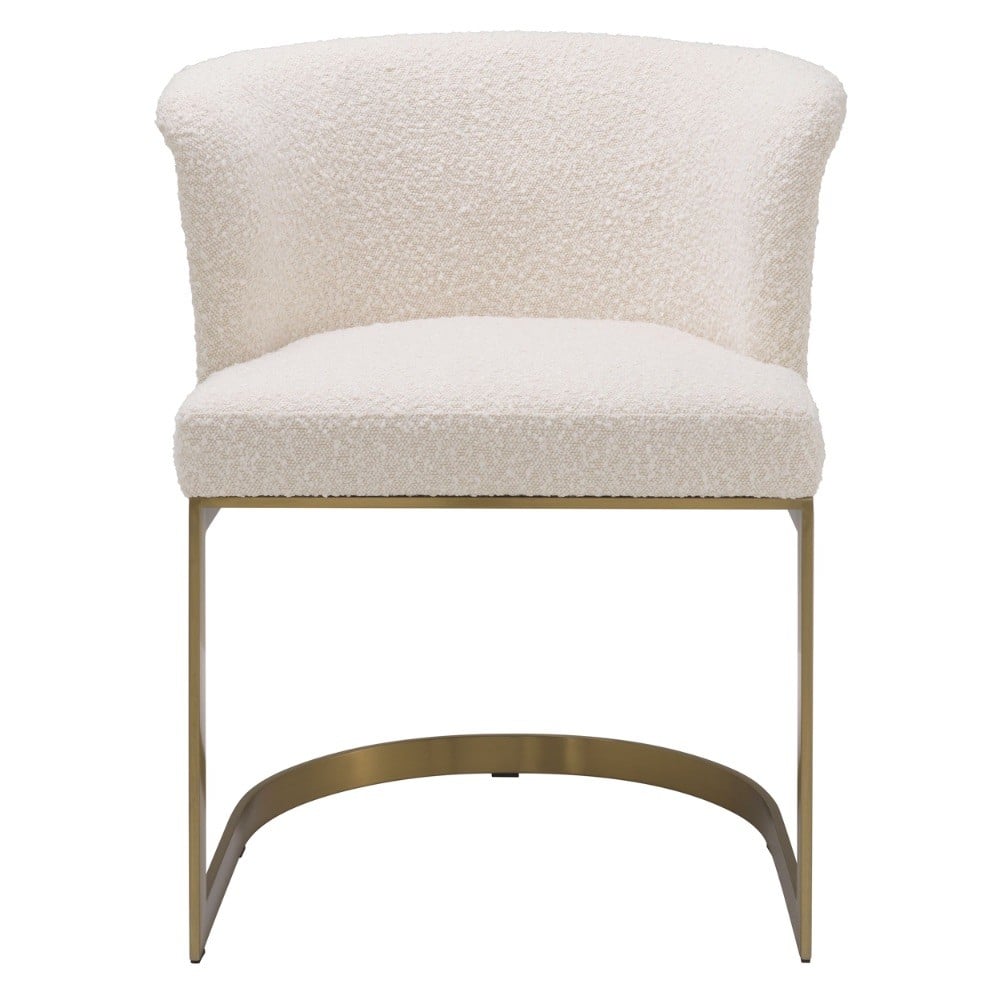 Bofinger Dining Chair in Bouclé Cream