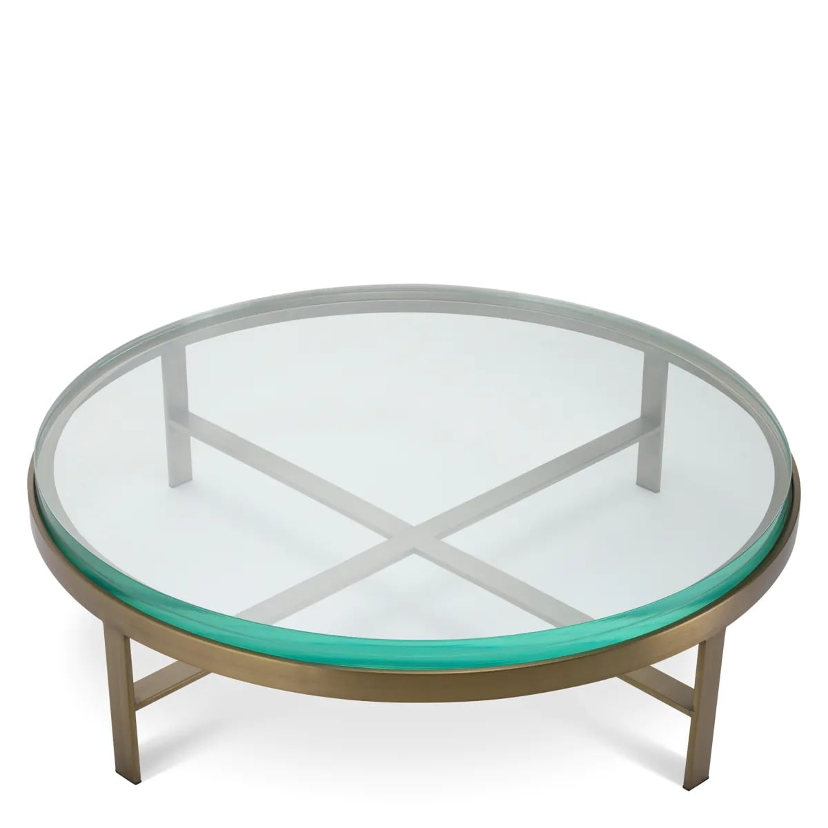 Coffee Table Hoxton brushed brass finish