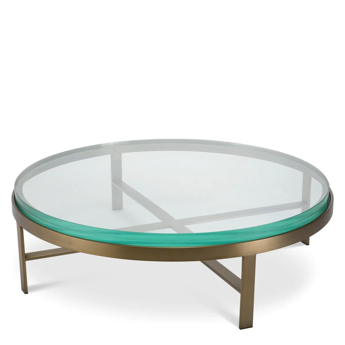 Coffee Table Hoxton brushed brass finish