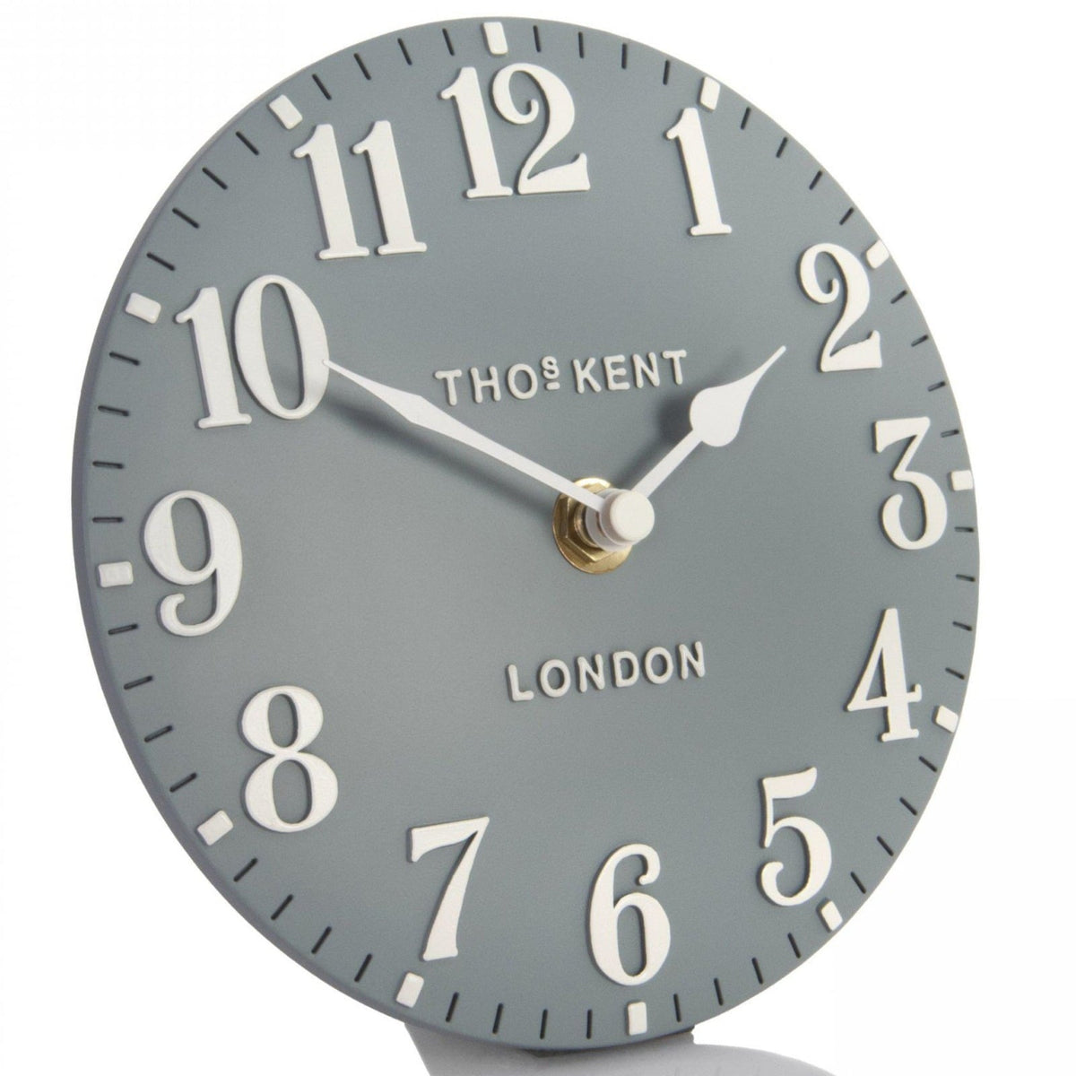 Arabic Mantel Clock in Flax Blue