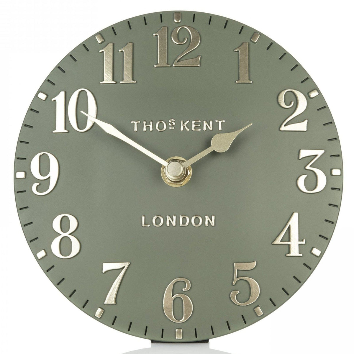 Arabic Mantel Clock in Lichen Green