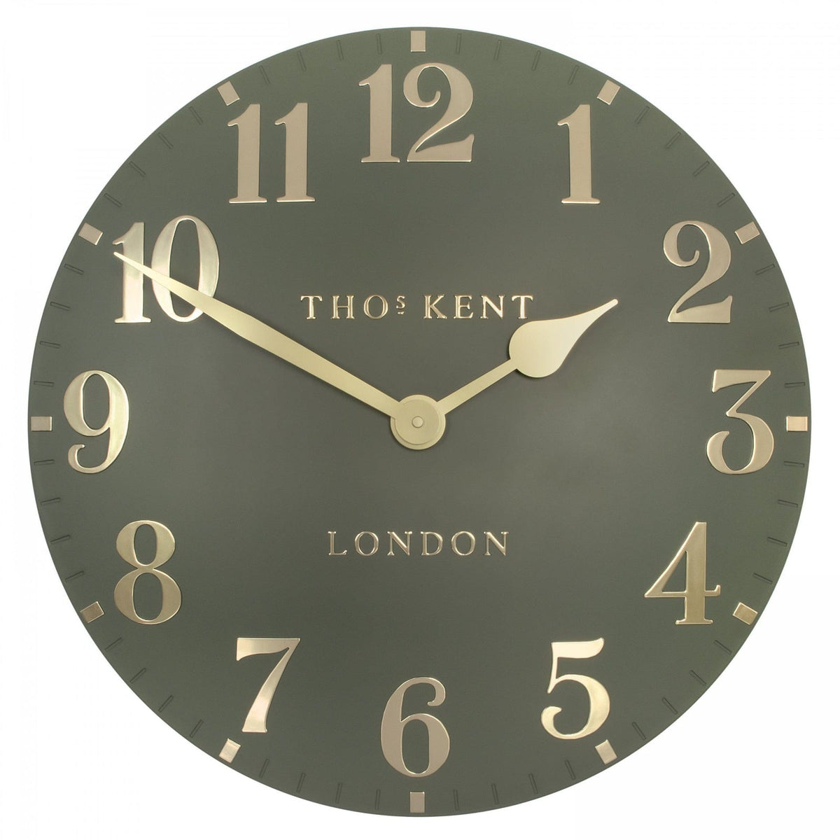 Arabic Wall Clock in Lichen Green - Large