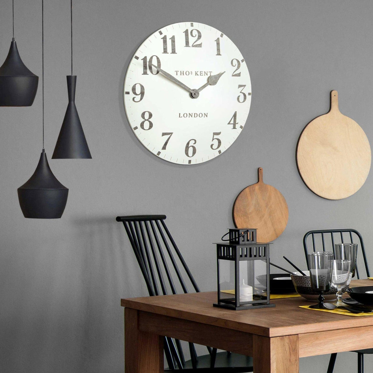 Arabic Wall Clock in Limestone - Large