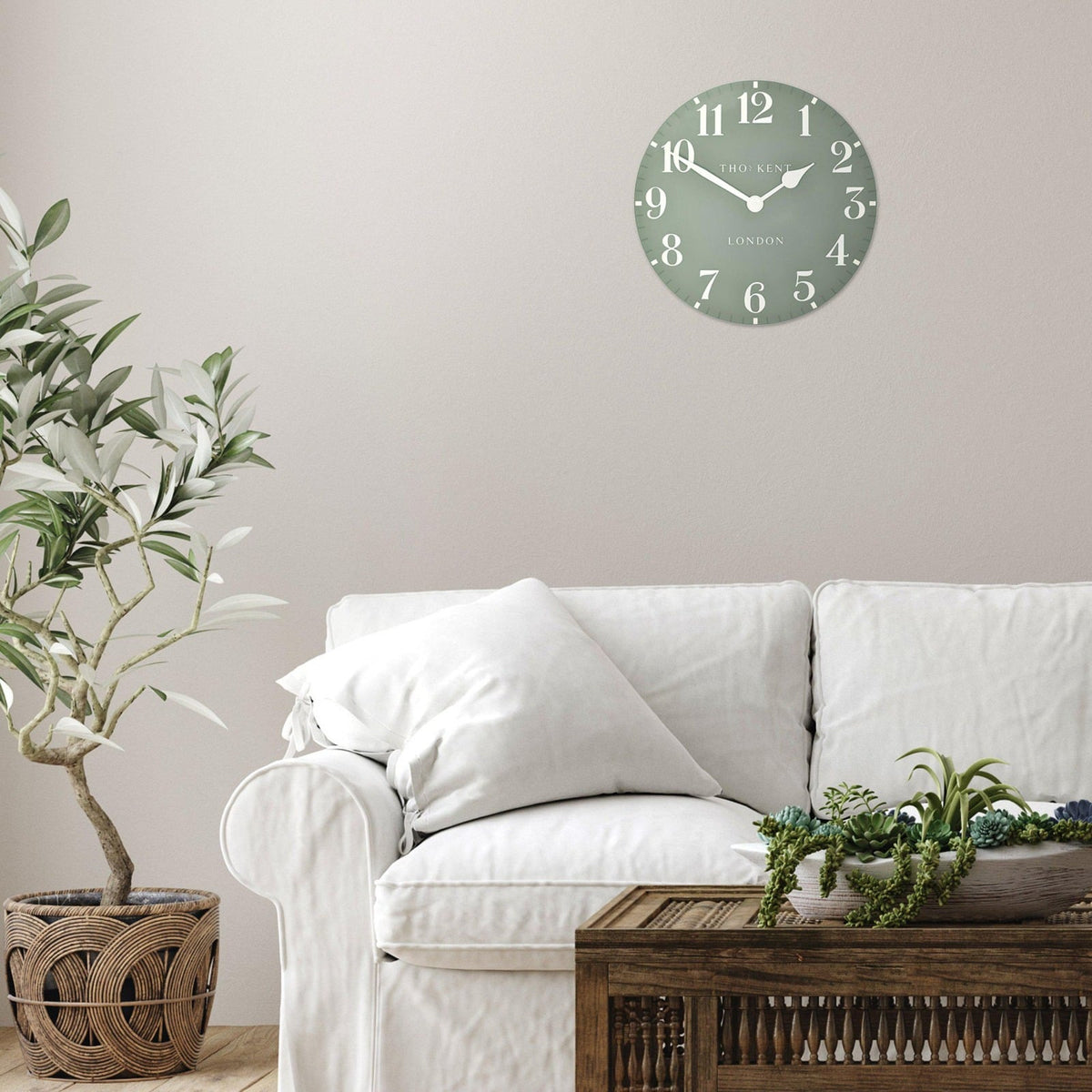 Arabic Wall Clock in Seagrass - Small