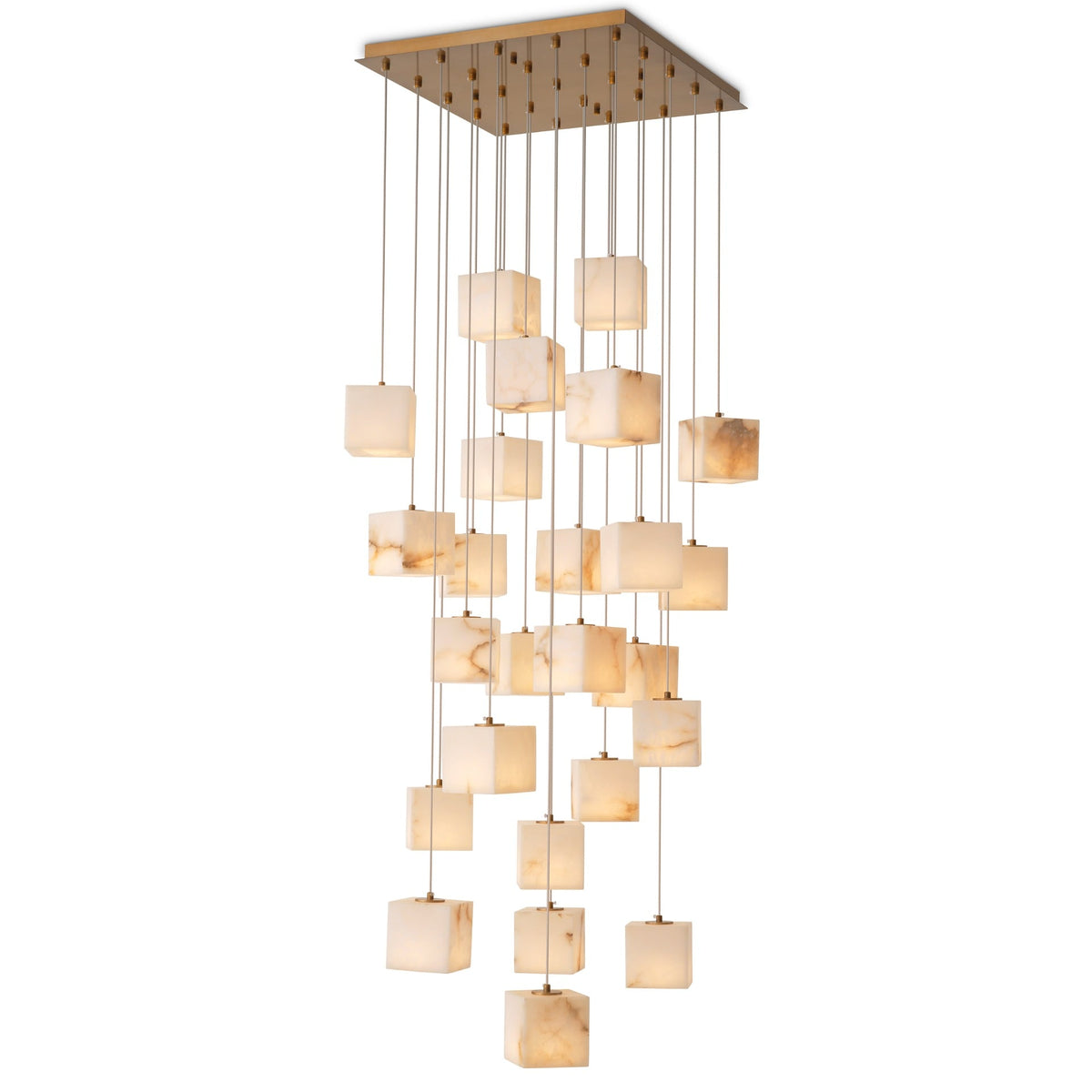 Chandelier Duboce in Antique Brass