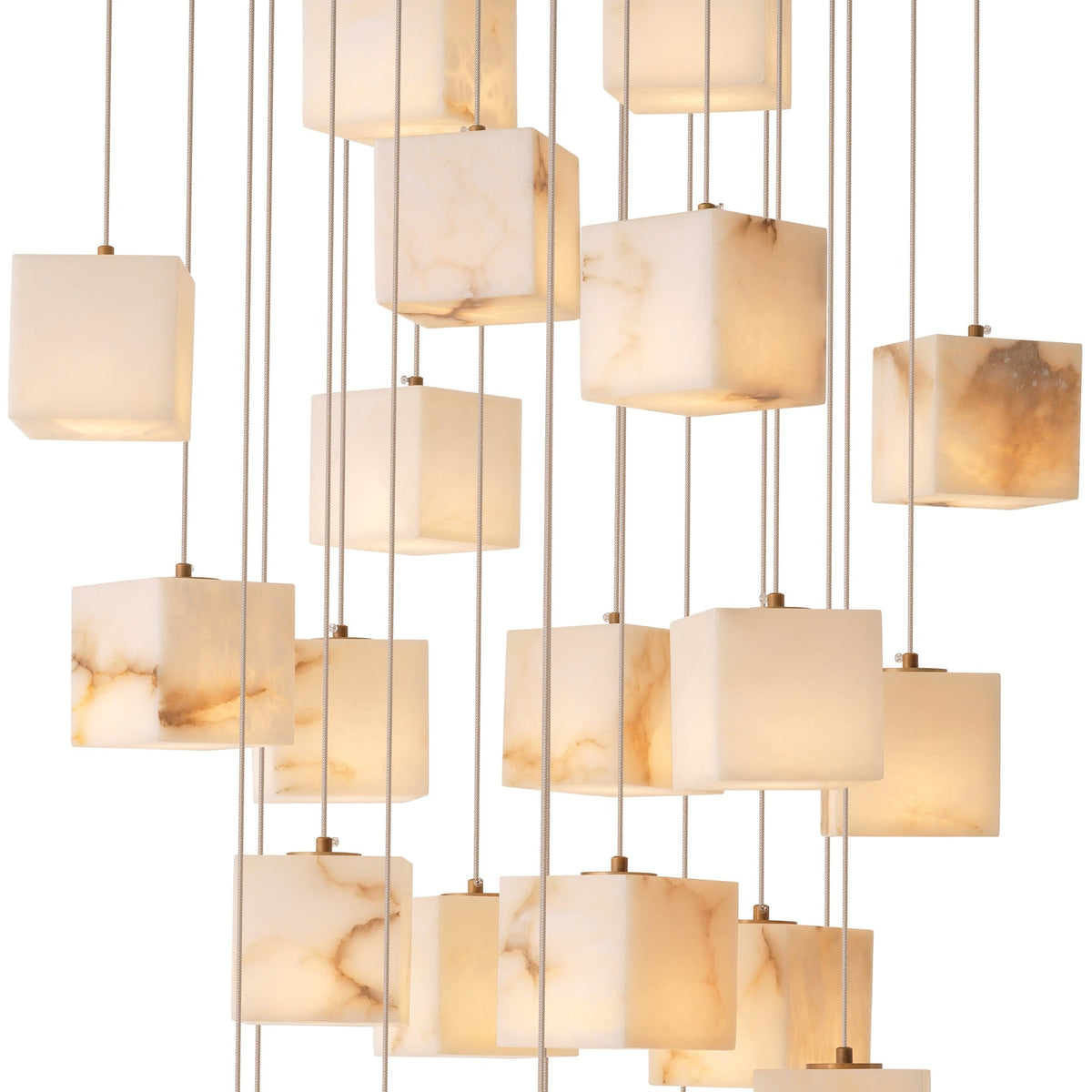 Chandelier Duboce in Antique Brass