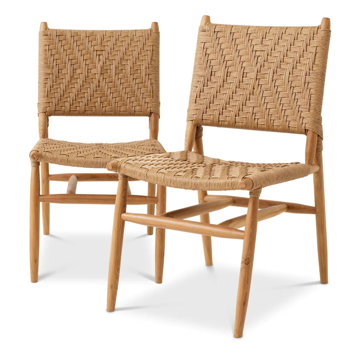 Outdoor Dining Chair Laroc Natural Teak | Set of 2