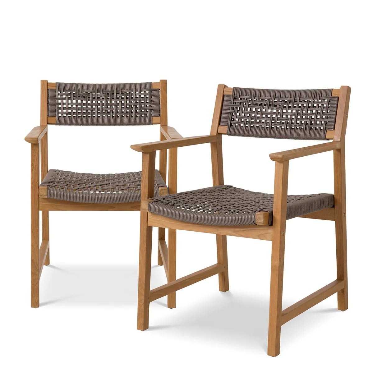 Outdoor Dining Chair Cancun - Natural Teak |Set of 2