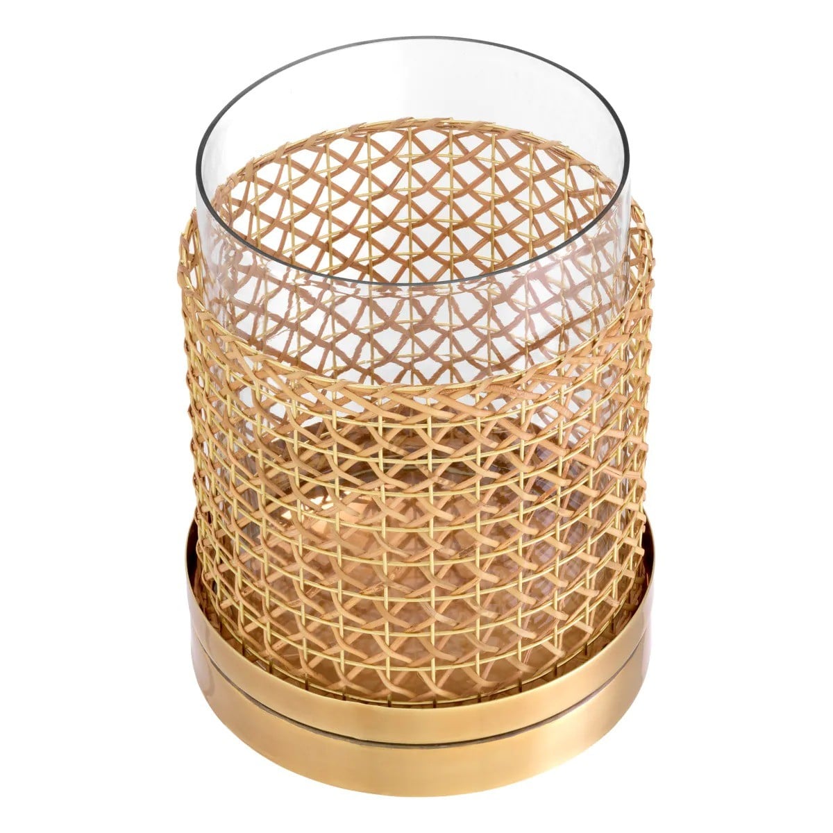 Zimmerman Hurricane in Rattan and Brass - Small