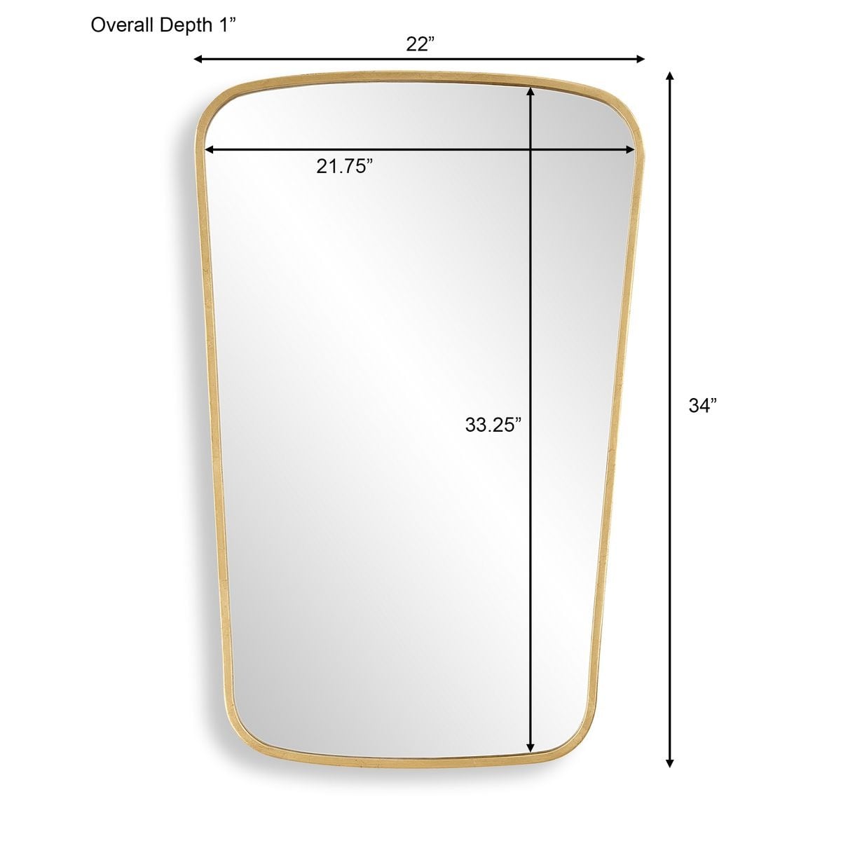 Aura Gold Leaf Mirror