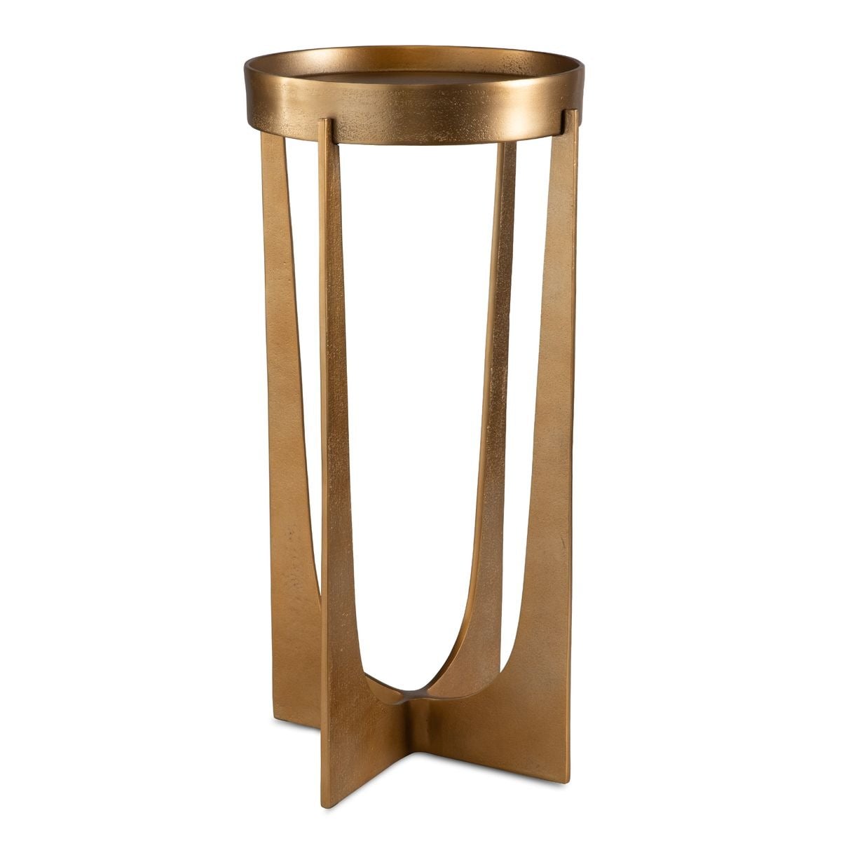 Shelby Antique Brass Side Table
