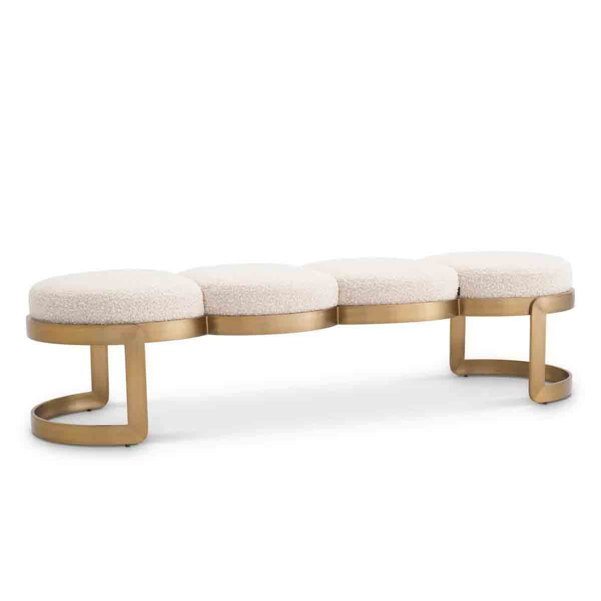 Bench Newport in Bouclé Cream