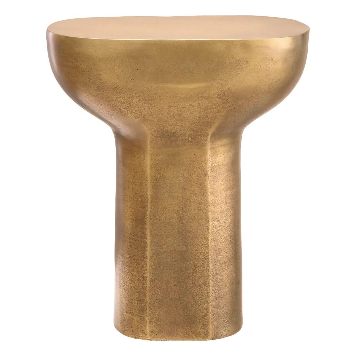 Cremona Side Table in Antique Brass
